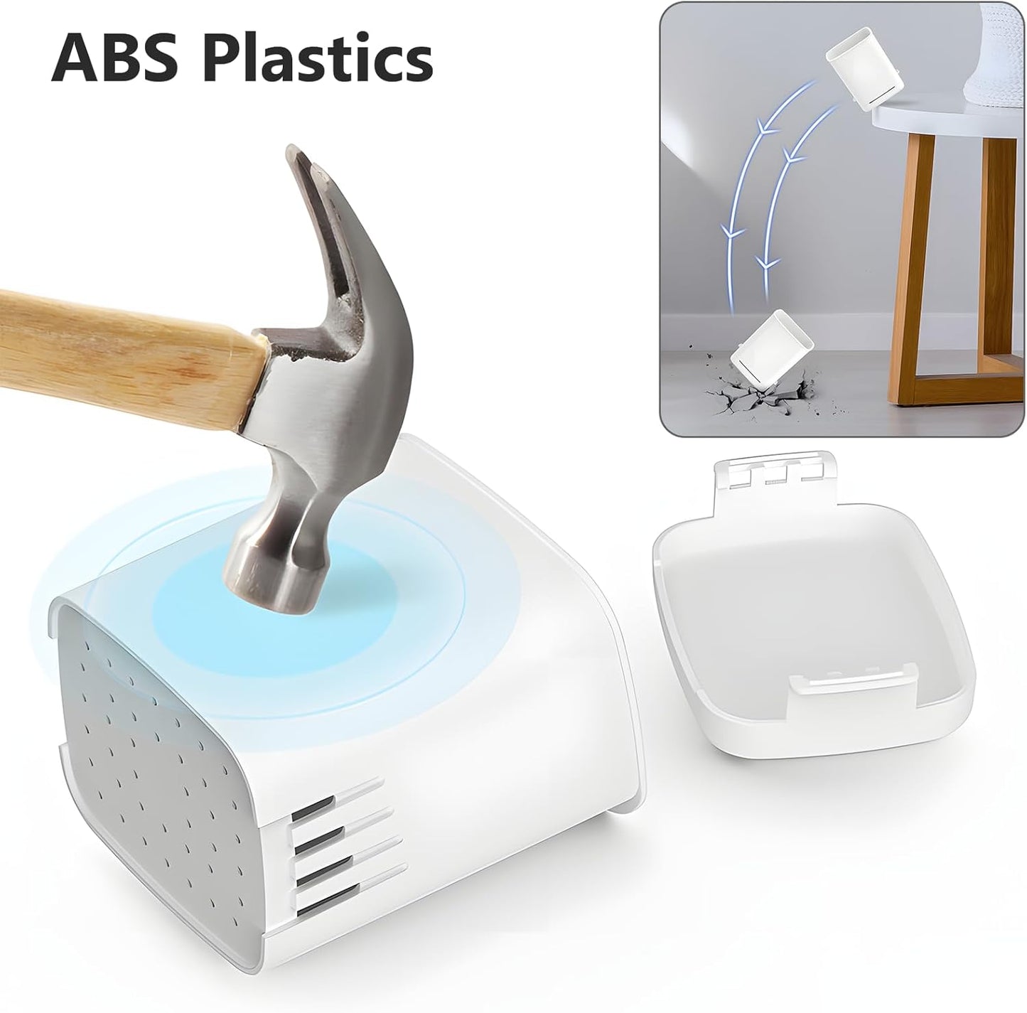 Toothbrush Holder Cup Wall Mounted Drill-Free for Bathroom Shower Electric Toothbrush Toothpaste Razor Holder Removable Waterproof Sturdy Self Draining, Tableware Holder for Kitchen(1pcs&White)