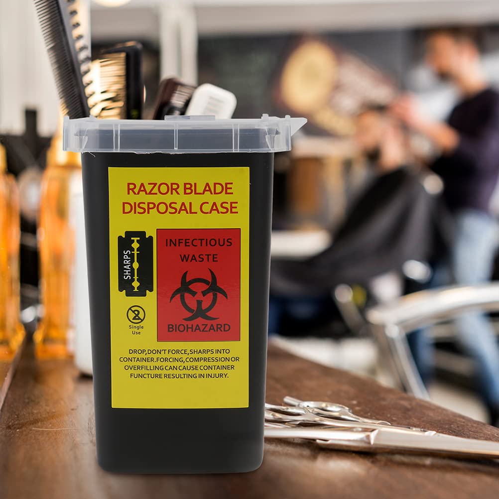Lurrose Razor Disposal Container: 2Pcs Razor Blade Dispenser - Blade Disposal Container for Used Waste Sharps