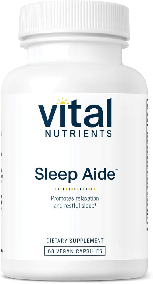 Vital Nutrients | Vegan Sleep Supplement | Promotes Relaxation and Restful Sleep | Natural for Adults | Soothing Lavender Scent | Gluten, Dairy, Soy Free | 60 Capsules