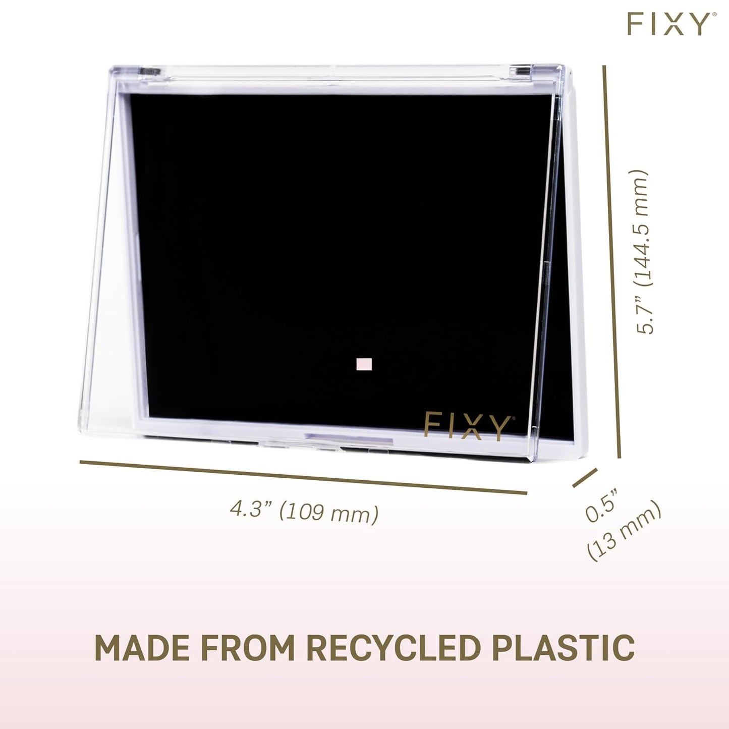FIXY Empty Magnetic Makeup Palette with Clear Top, Small Palette- Organize, Depot & Declutter Makeup - Customize Your Palette - Travel and Eyeshadow Organizer - 5.7"x4.3"