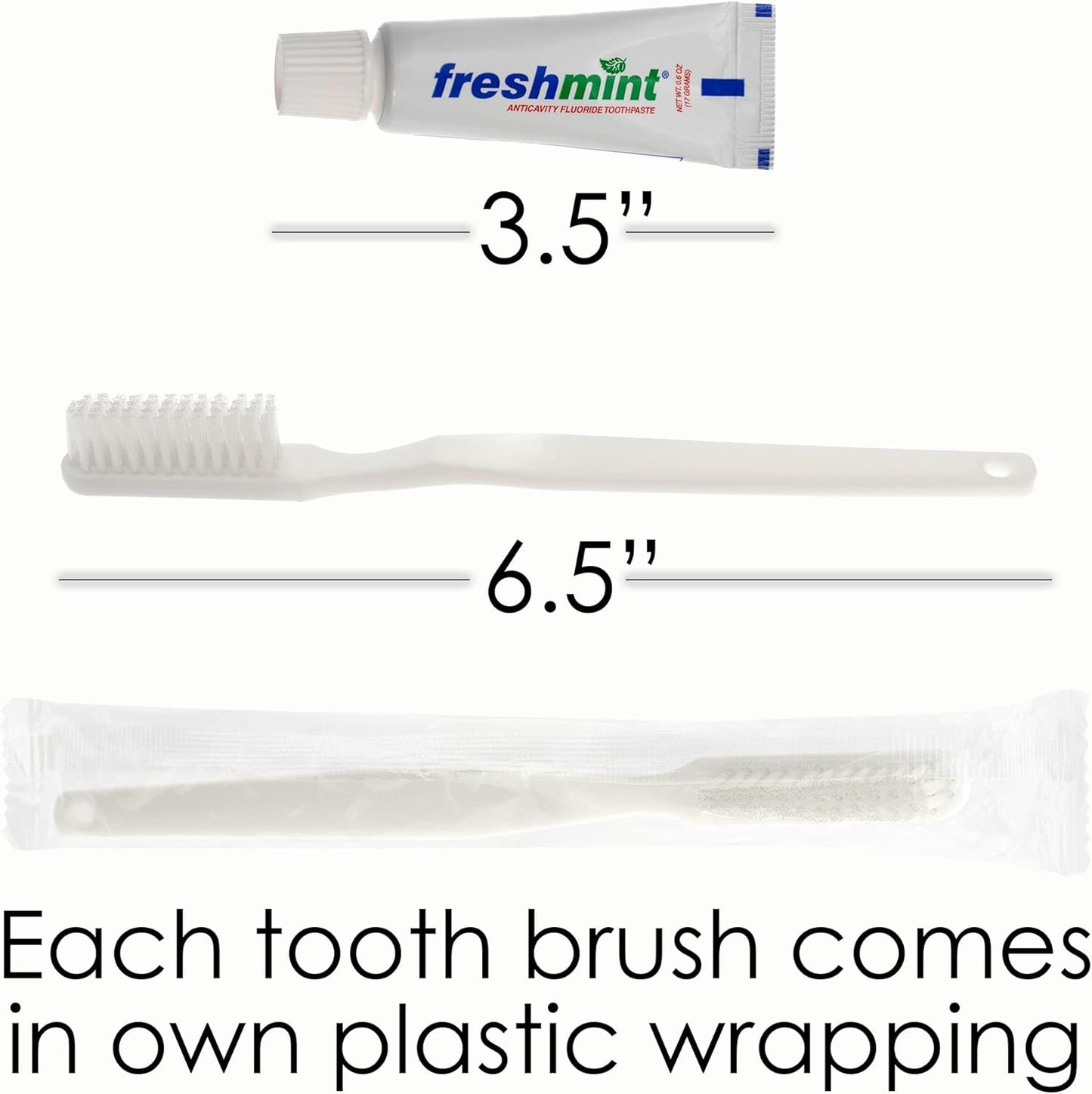 Moda West 24 Kits - Bulk Case of Wholesale Basic Toiletry Kits for Men, Women, Travel, Charity