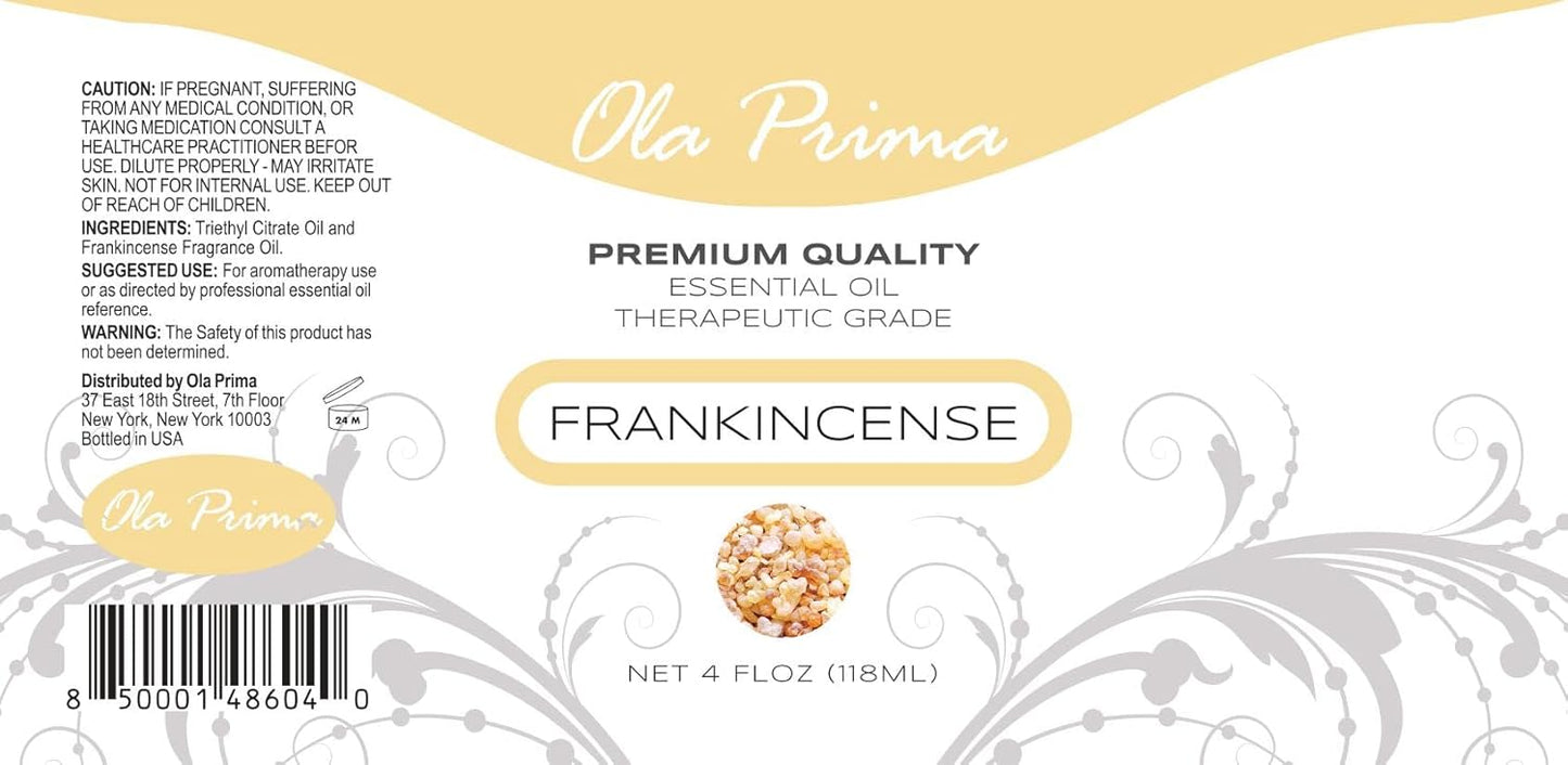 Ola Prima Frankincense Essential Oil 4oz – Frankincense Therapeutic Essential Oil 4 Fluid Ounces