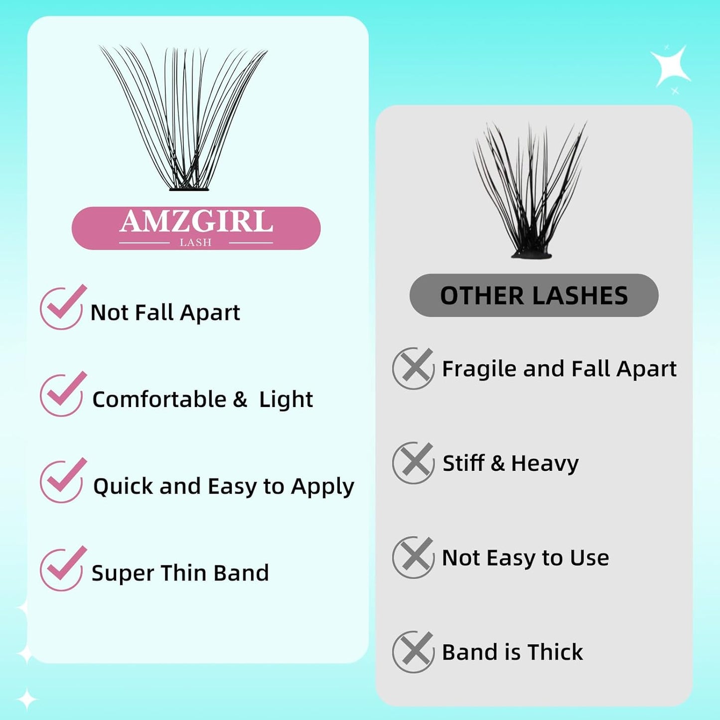 Lash Clusters Wispy 280PCS Eyelash Extension 30D Cluster Lashes Individual Lashes DIY Lash Extension Natural Look Cluster Eyelash Extensions Soft False Eyelashes at Home for Beginners(12mm)