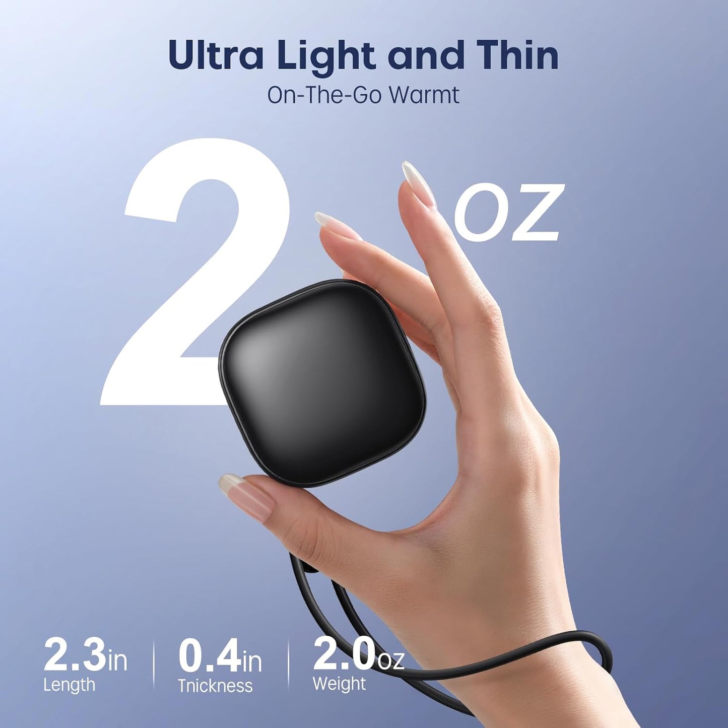 Pocket Size Magnetic Hand Warmers Rechargeable 2 Pack, Heat for 10 Hours AI Smart Chips 3 Levels Heating Ultrathin Protable Handwarmers Electric Glove Heater Hunting Camping Hiking Men Womens Gift