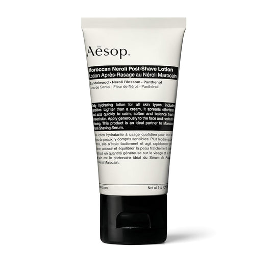 Aesop Moroccan Neroli Post Shave Lotion | Unisex Daily Hydrating Lotion Boosted With Botanical Oils | Balance Skin While Reducing Irritation and Aggravation | 2oz / 60mL