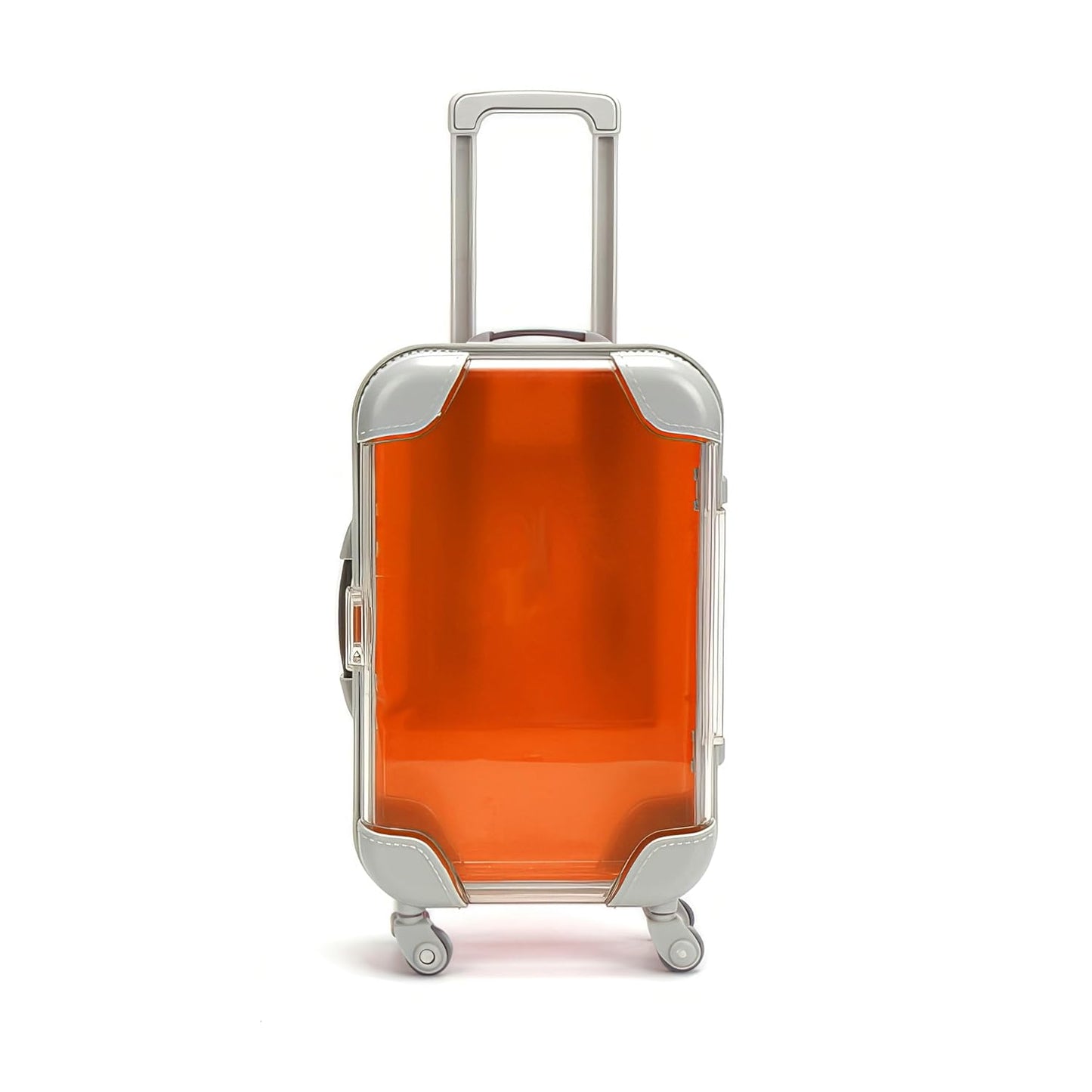 False Eyelash Storage Box, Portable Travel Organizer Mini Luggage False Eyelash Tray Makeup Tool (ORANGE)