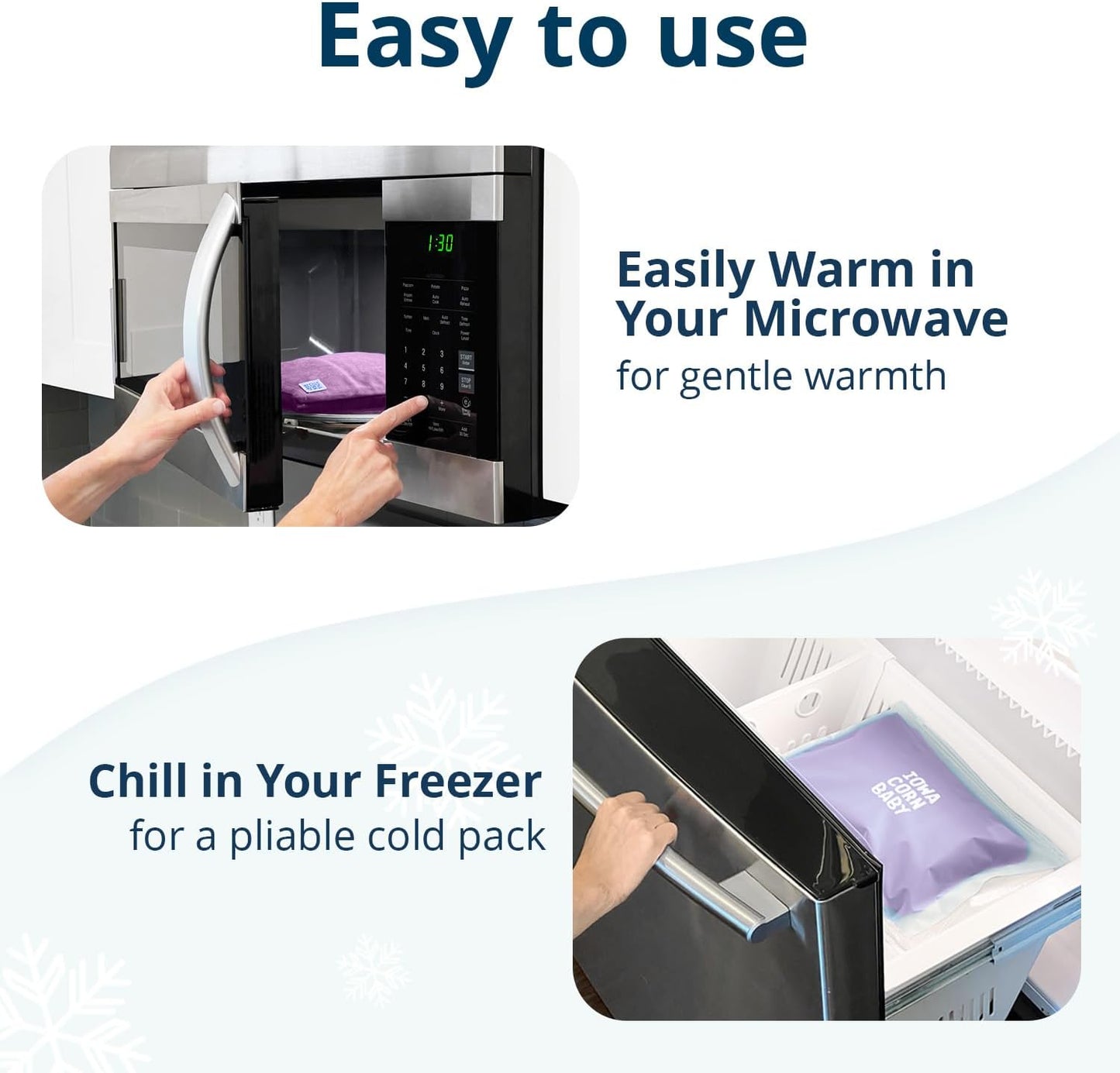 Microwave Heating Pad (with Removable Cover) – Weighted Microwavable Moist Heat Therapy Pad for Back, Neck, Shoulders, and Cramps – Portable, Reusable Cold or Warm Compress, 10" x 7", 2.5lbs