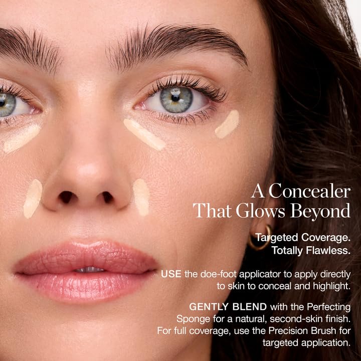 Ogee Complexion Perfecting Under Eye Concealer - Certified Organic Full Coverage Concealer - Buildable Coverage - LINDEN 1.25N - Light Beige (Neutral Undertones)
