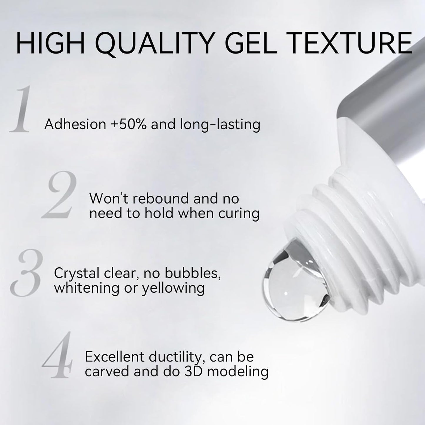 Born Pretty Solid Nail Tips Gel,30ml Soft Gel Nail Tips Glue, Nail Gel for Press On Nails, Super Strong Cured Needed Acrylic Nail Gel, Nails Tip U V Nail Extension Gel Nail Charm Glue