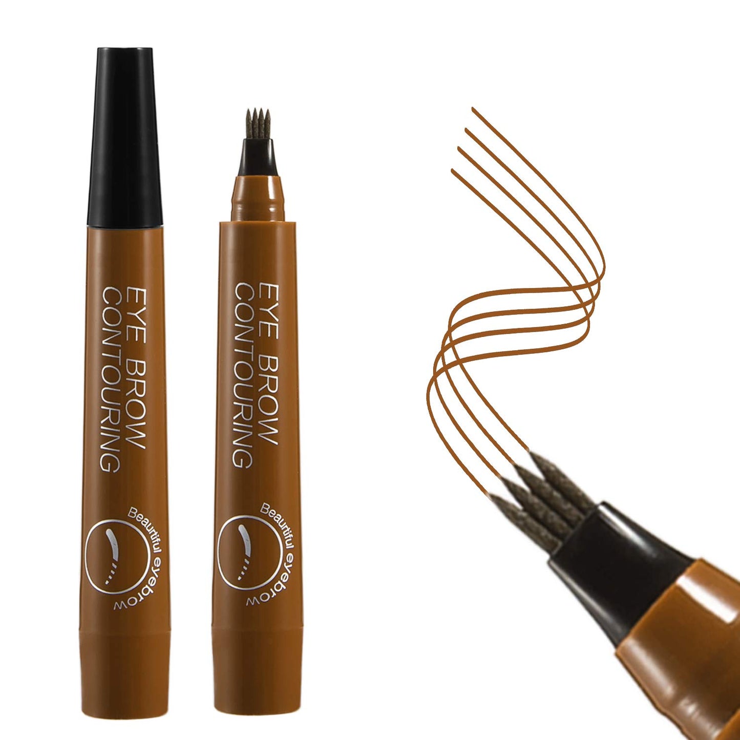 Liquid Eyebrow Pen, Waterproof Microblading Eyebrow Pencil with a Micro-Fork Tip Applicator, Creates Natural Looking Brows Effortlessly