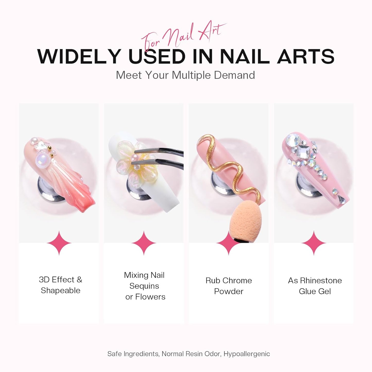 3D Sculpting Gel Nail Art: 15g Nail Sculpting Glue No Wipe Clear Gel Polish DIY Nail Art for Drawing Molding Nail Tech Must Haves Manicure Decoration Supplies