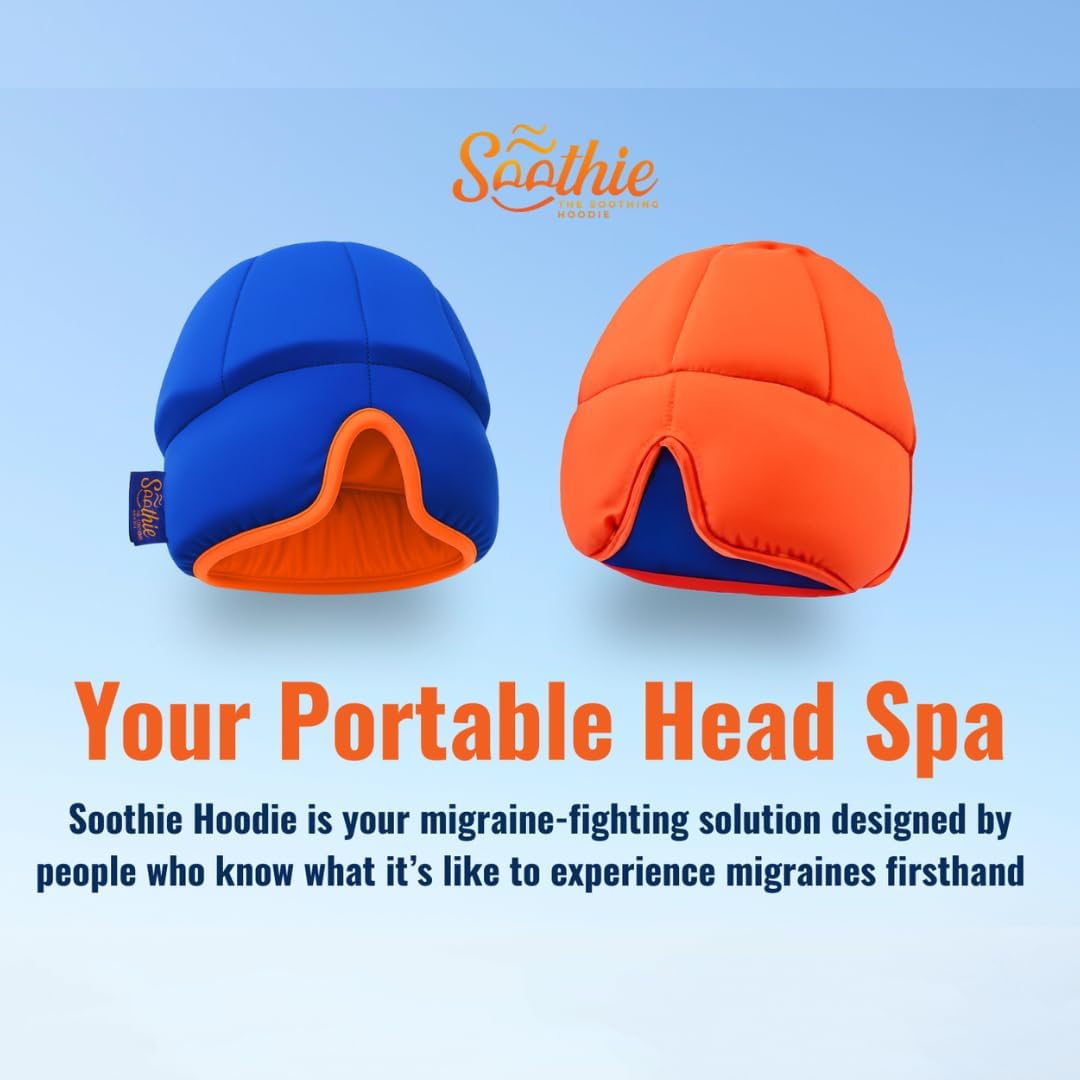 Soothie Migraine Relief Cap Ice Headache Hat for Migraine, Cold Therapy Ice Pack Helmet for Head Pain & Hangovers Cooling Gel Packs Last 3X Longer Hot & Cold Compression for Stress & Sinus Relief.