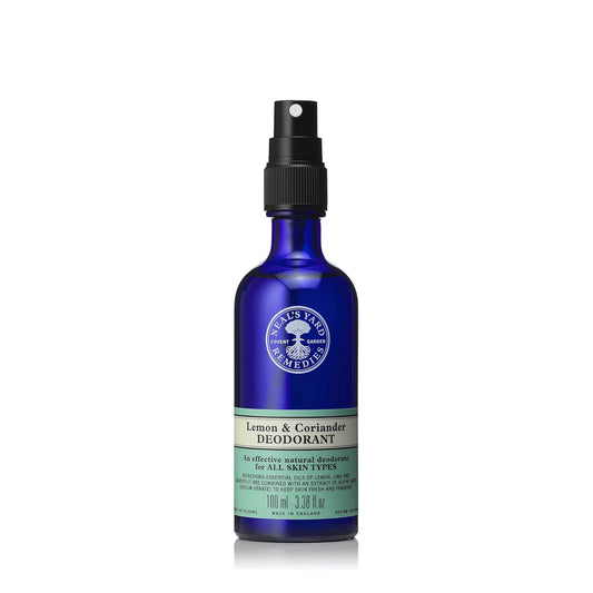 Neal's Yard Spray Deodorant with a Blend of Cleansing Extracts & Essential Oils for All Skin Types, Aluminum & Cruelty Free, Lemon & Coriander, 100mL