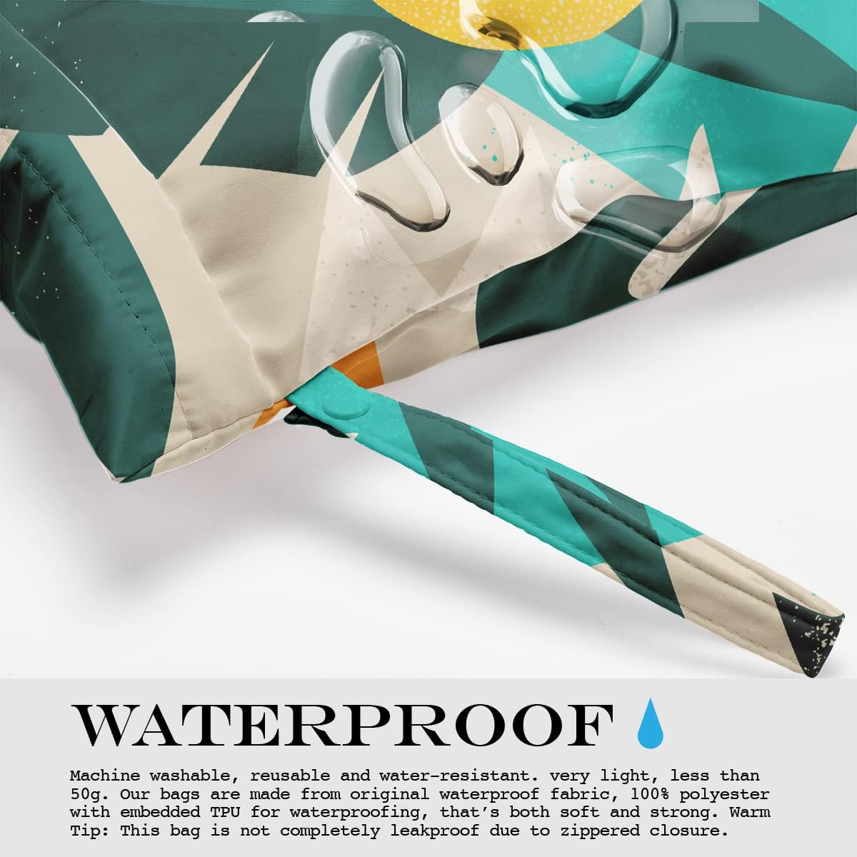 Wet Dry Bag Wet Bag for Swimsuit Travel Beach Pool Stroller Diapers Dirty Yoga Gym Clothes Makeup Bag Waterproof Tropical Palm Leaves Decor Jungle Palm Leaf Favors
