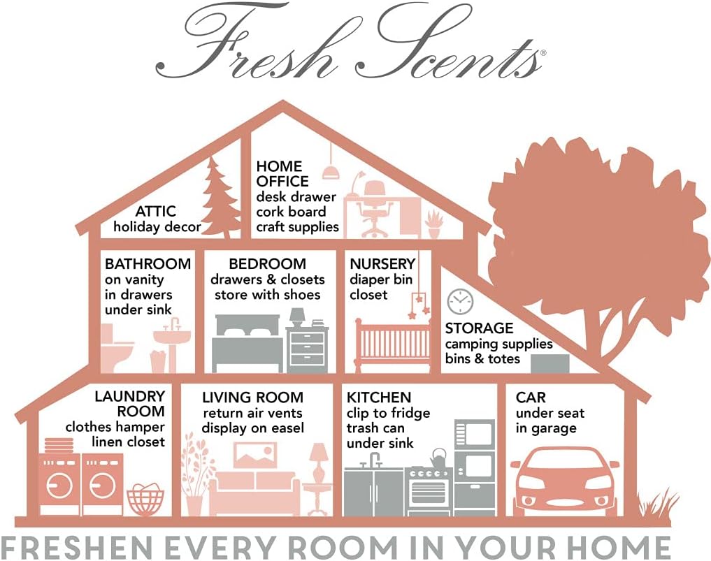 WillowBrook | Fresh Scents Scented Sachet Packet | Lavender | Air Freshener Bags for Drawers, Closets, Cars | 6 Pack | Long Lasting Home Fragrance