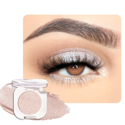 Pear White Shimmer Single Eyeshadow Makeup, Neutral Powde Eye Shadow for Women, Sparkly Pearl Glitter Singles Eyeshadow Palette Pigmented Waterproof, sombras para ojos, Girls Eyeshadows Gift 23