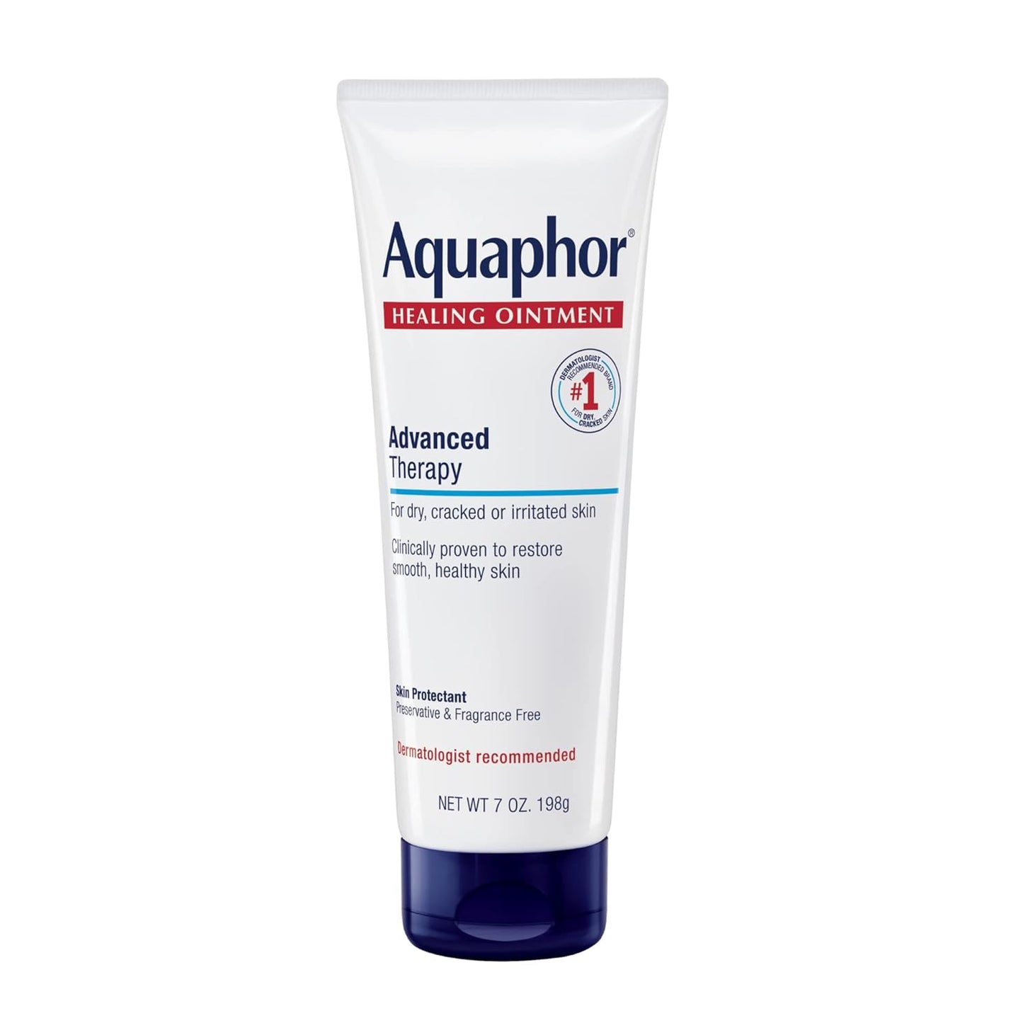 Aquaphor Healing Ointment Advanced Therapy Skin Protectant, Dry Skin Body Moisturizer, 7 Oz Tube