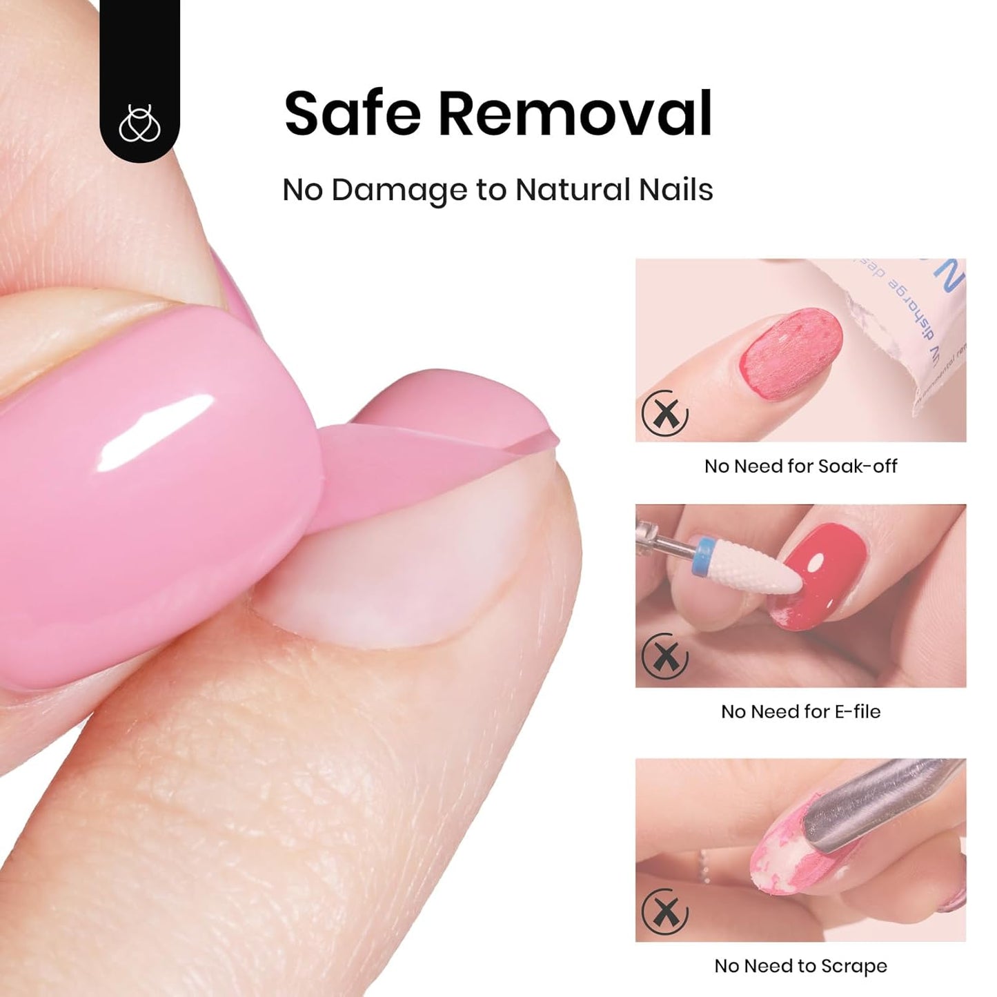 Beetles Peel Off Base Coat and Top Coat Gel Nail Polish Set, 2Pcs 15ml Peelable Base Gel and Top Coat Easy Removal, UV LED Lamp Peel off Nail Polish without Damage for Beginners Weak Thin Nails