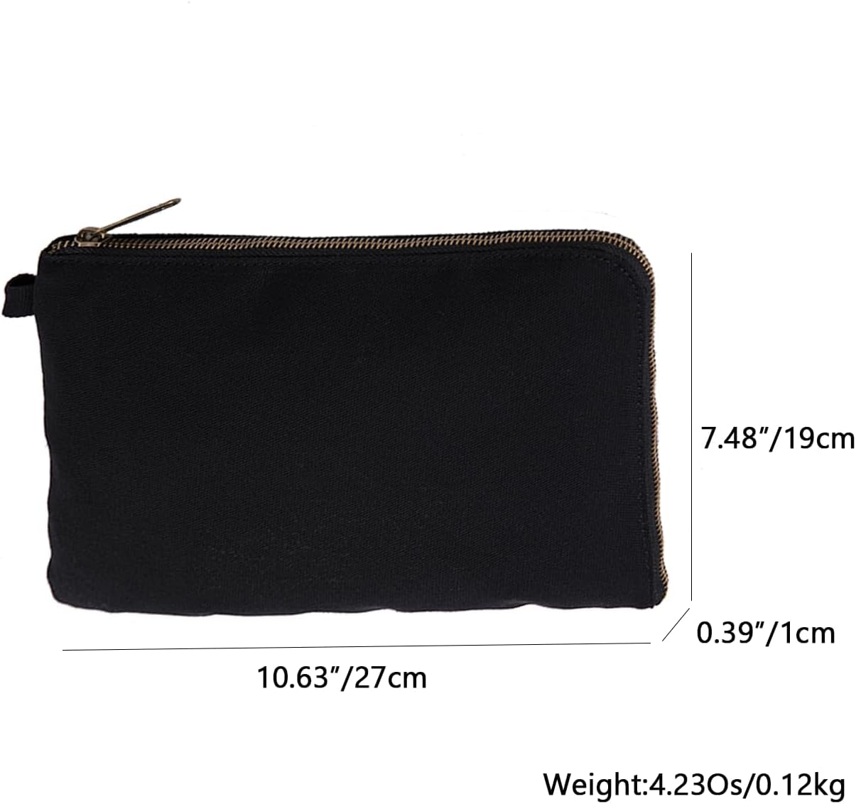 Zipper Pouch Storage Bag Simple and Stylish Women's Cosmetic and Travel Bag (Black-improved-10)