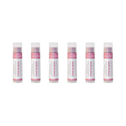 Natural Inspirations Moisturizing Tinted Lip Butter 6 Piece Set, Champagne