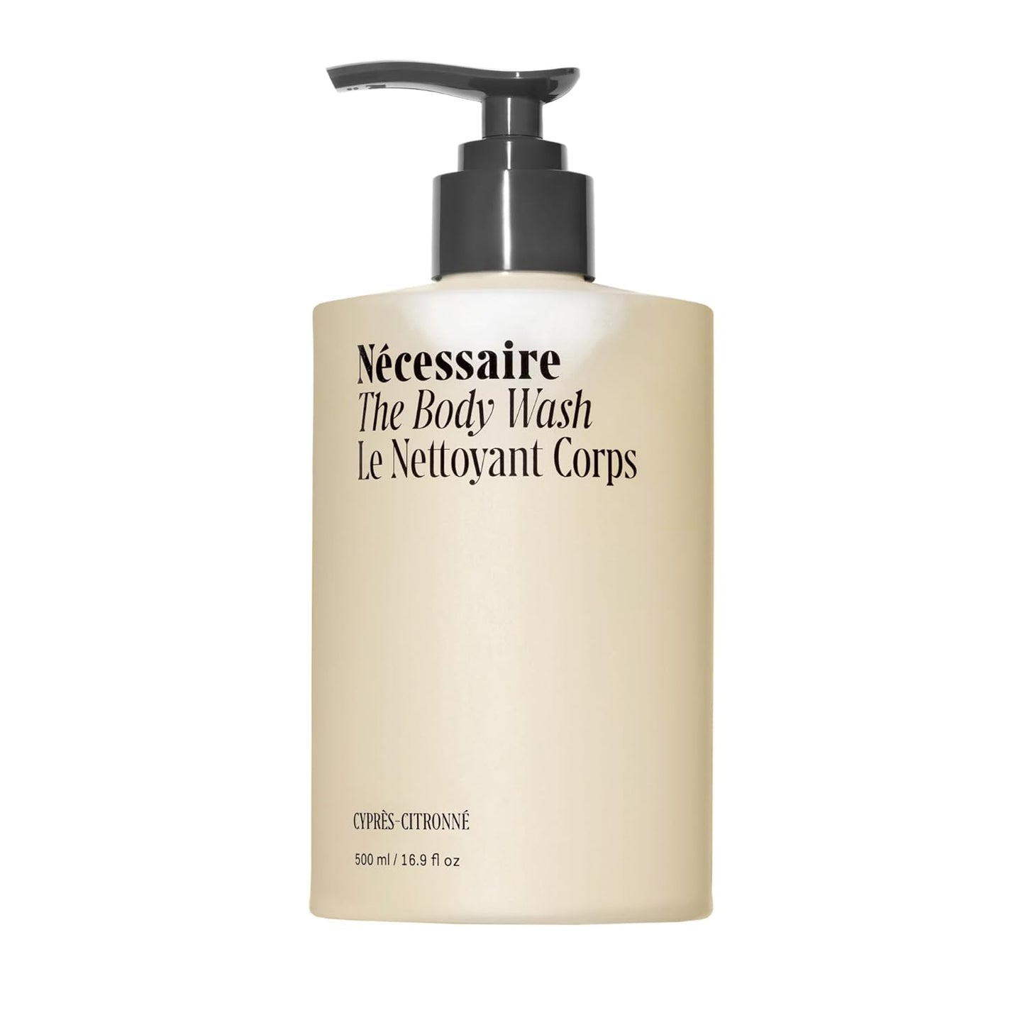 Nécessaire The Body Wash Cyprès-Citronné — Multi-Oil Shower Gel Cleanser for Women + Men — Non-Comedogenic Body Wash with Niacinamide. 500ml/16.9 fl oz