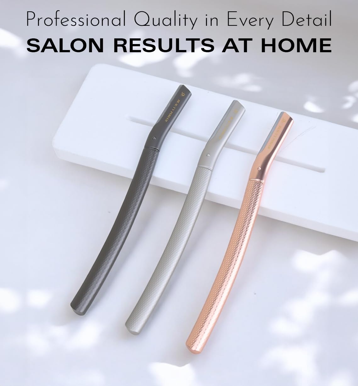 Eyebrow Razor with 6 Blades & Travel Case – Face Razors for Women & Men, Eyebrow Trimmer Shaper with Precision Cover, Facial Shaver & Dermaplaning Tool for Smooth Skin (Silver)