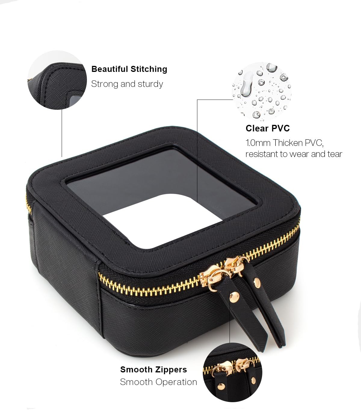 Travel Clear Makeup Bag Set, TSA Approved Cosmetic Bag Case with Zipper Portable Makeup Pouch Toiletry Bag Women Traveling Cosmetic Organizer Storage Bag Car Organizer Car Essentials for Women