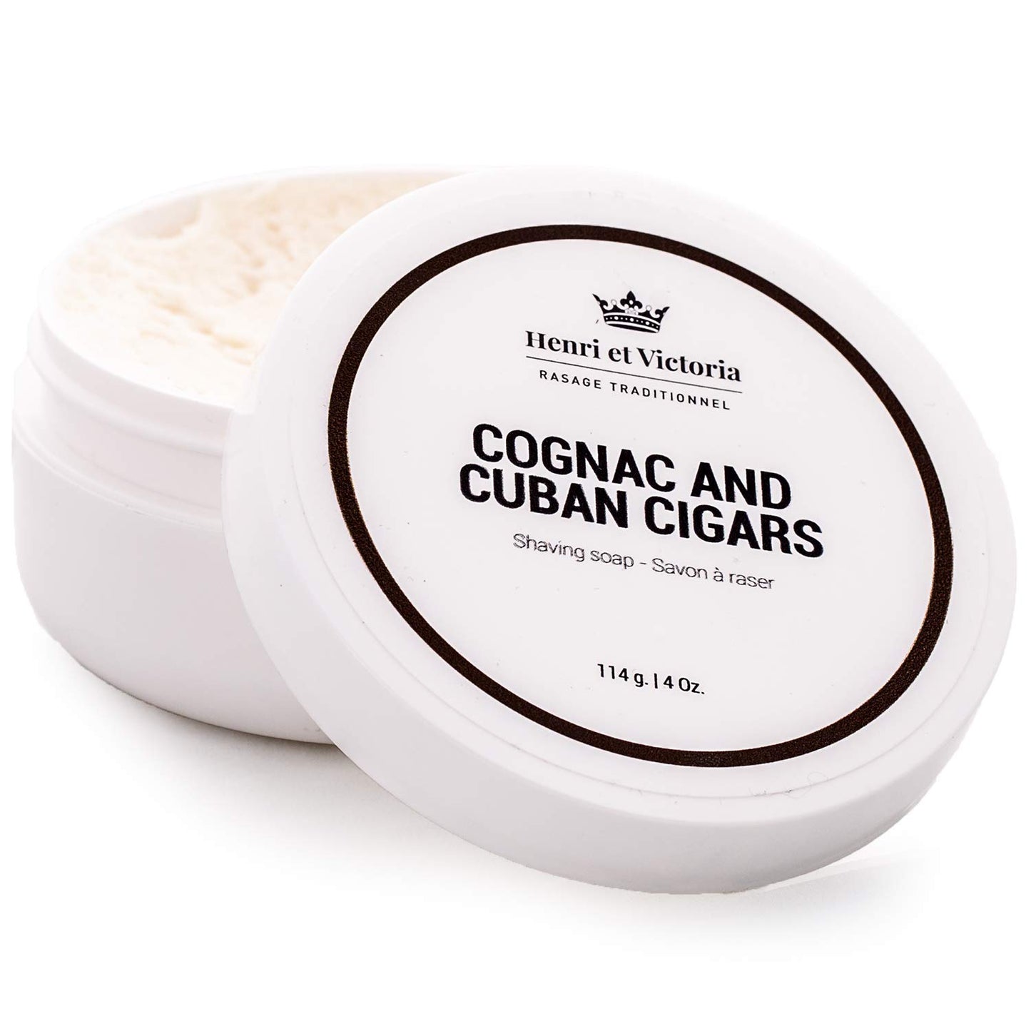 Shaving Soap For Men | Smooth Shave, Lathers Up Nicely, Long-Lasting Scent | Canadian Made by Skilled Artisan 114 g (4 oz) (Cognac and Cuban Cigars)