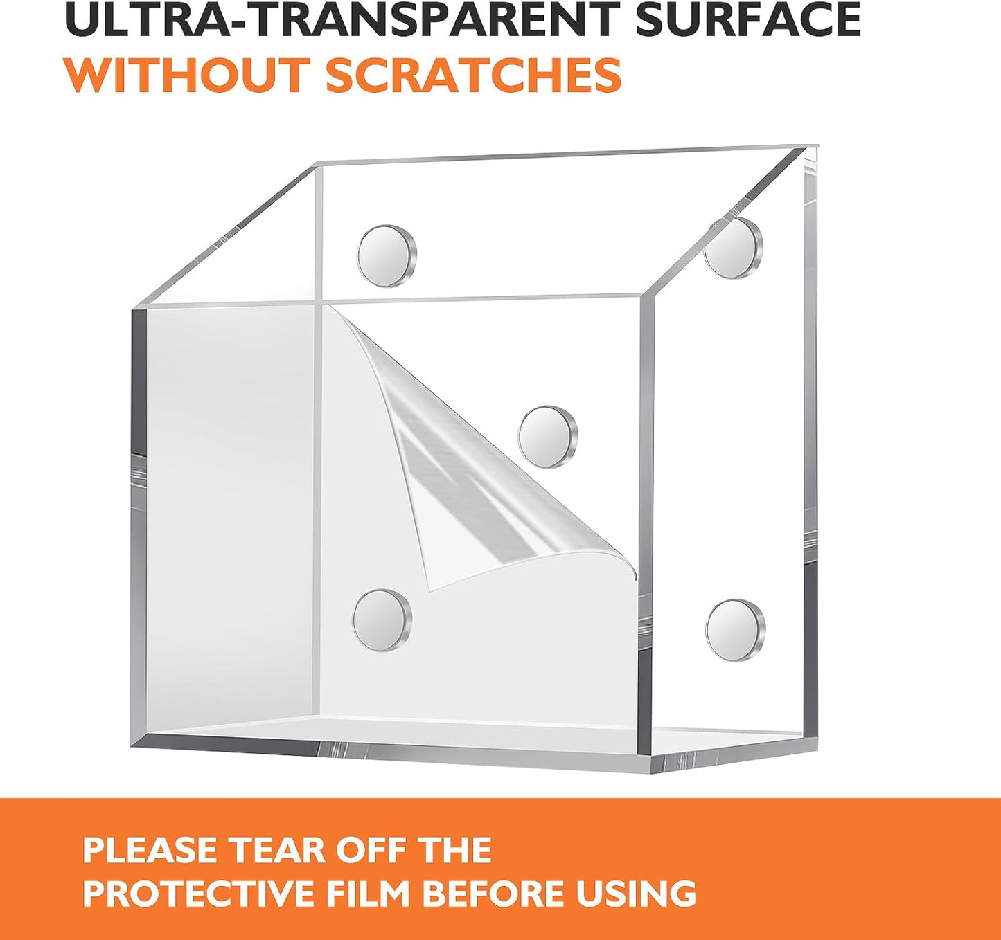 Magnetic Pen Holder Classroom Organization Acrylic Marker Holder for Whiteboard Refrigerator Locker Accessories Pencil Dry Erase Marker Basket (1 Compartment * 2)