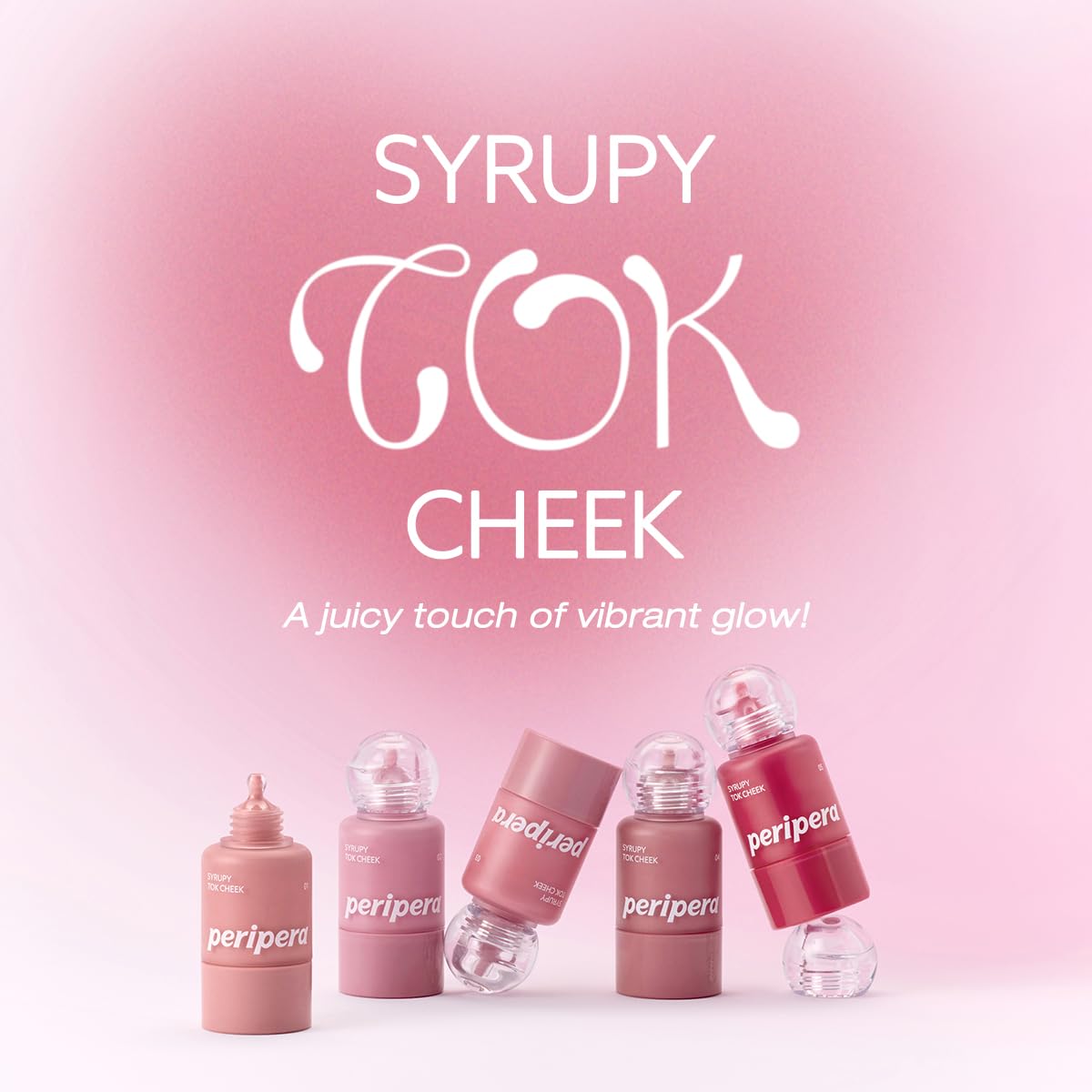 PERIPERA SYRUPY TOK CHEEK 5 Colors, Liquid Blush, Dewy Finish and Hydrates All day, Soft Velvet Texture Face Cheek Tint (03 FRIENDSHIP MAUVE, One Size)