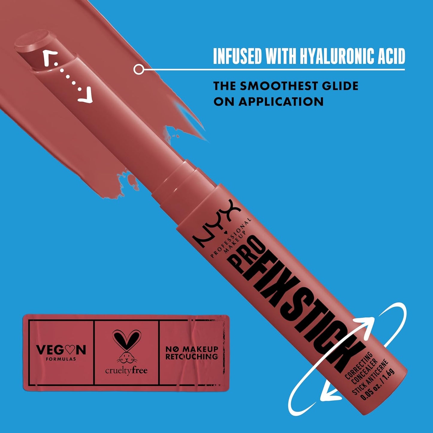 NYX PROFESSIONAL MAKEUP Pro Fix Stick Correcting Concealer, Buildable Medium Coverage Concealer Stick - Cocoa