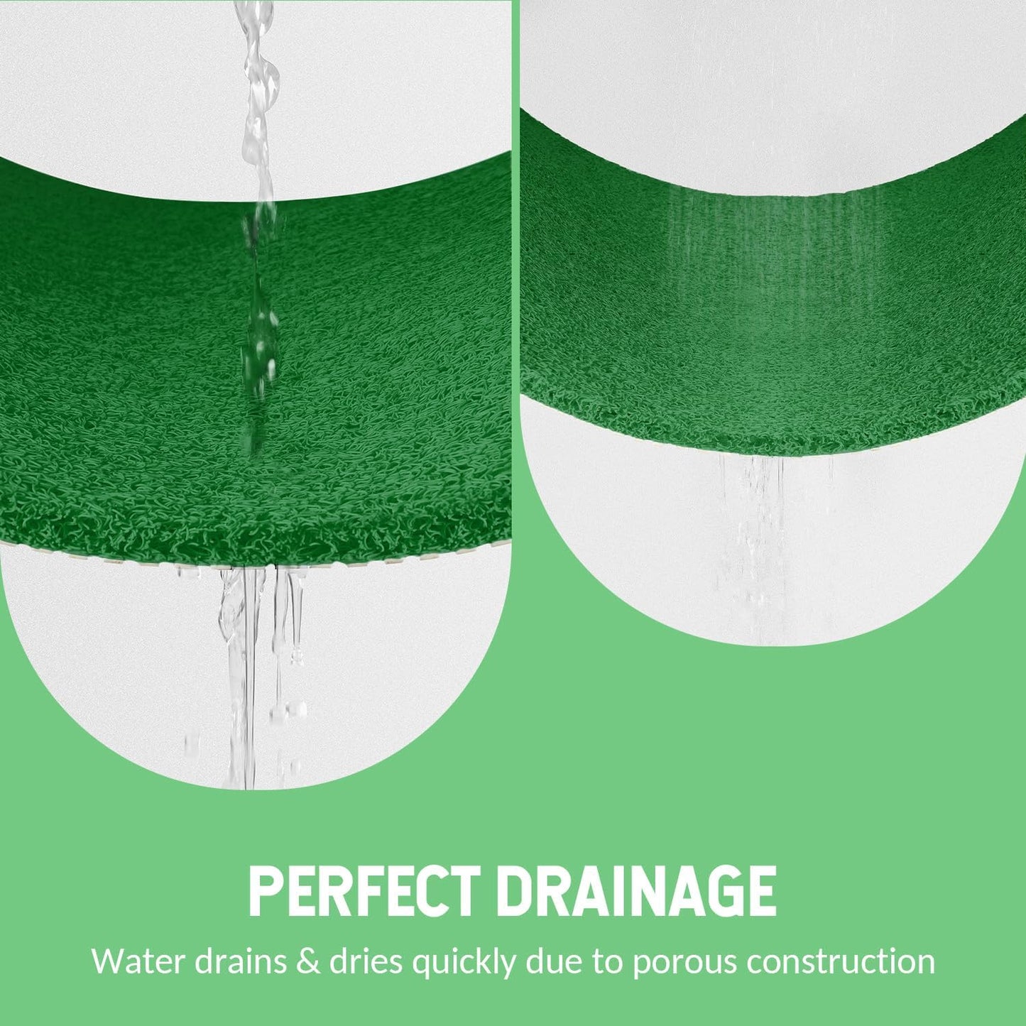 Non-Slip Bathtub Mat, Anti Slip Shower Mat, Fast Drying Bathtub Mats, Foot Scrubber Mat, Anti Slip Mat for Tub, Floor, Bathroom, Kitchen, Home, Hotel (Dark Green 24"×24")