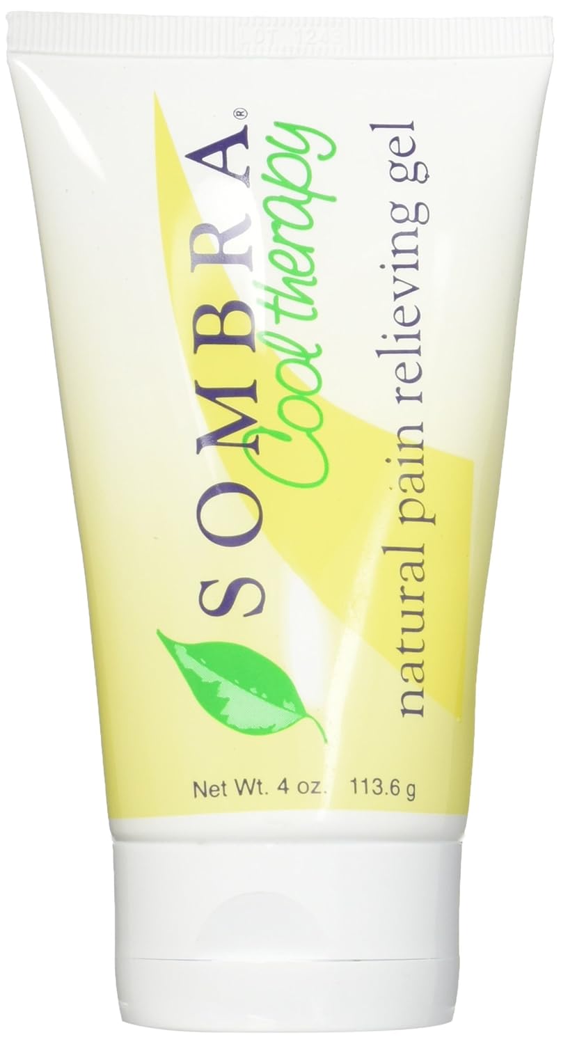 Sombra Cool Pain Relief Gel Cold Pain Relief for Swelling, Growing Pains, Soreness, Post-Workout, Vegan Formula Free of Artificial Fragrances, Dyes, NSAID, Wax, Petroleum, Alcohol - 3oz Flip-Top Tube