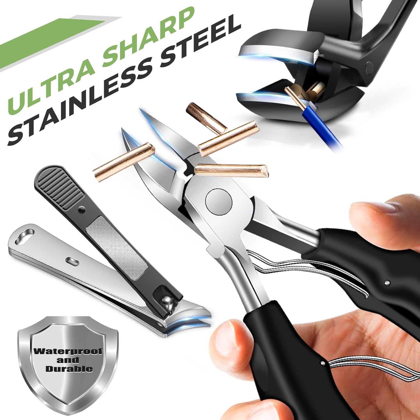 2025 Toenail Clippers for Seniors Thick Toenails, Angled Head Large Toe Nail Clippers for Thick Nails for Men, Heavy Duty Ingrown Toenail Clippers with Wide Jaw, Slanted Nail clippers with Long Handle