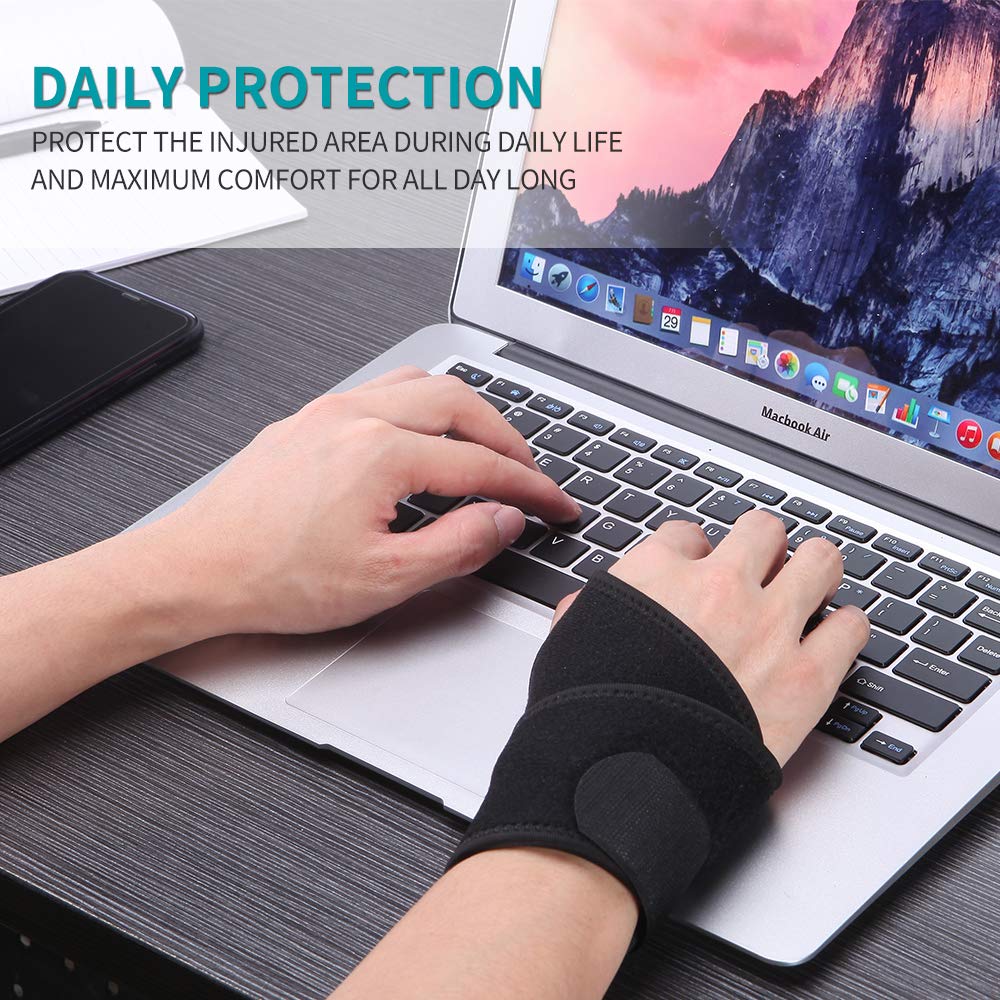 Wrist Brace for Carpal Tunnel, Breathable and Adjustable Wrist Support Brace for Arthritis and Tendinitis, Wrist Compression Wrap for Pain Relief, One Size Fits Left or Right Hand – Single