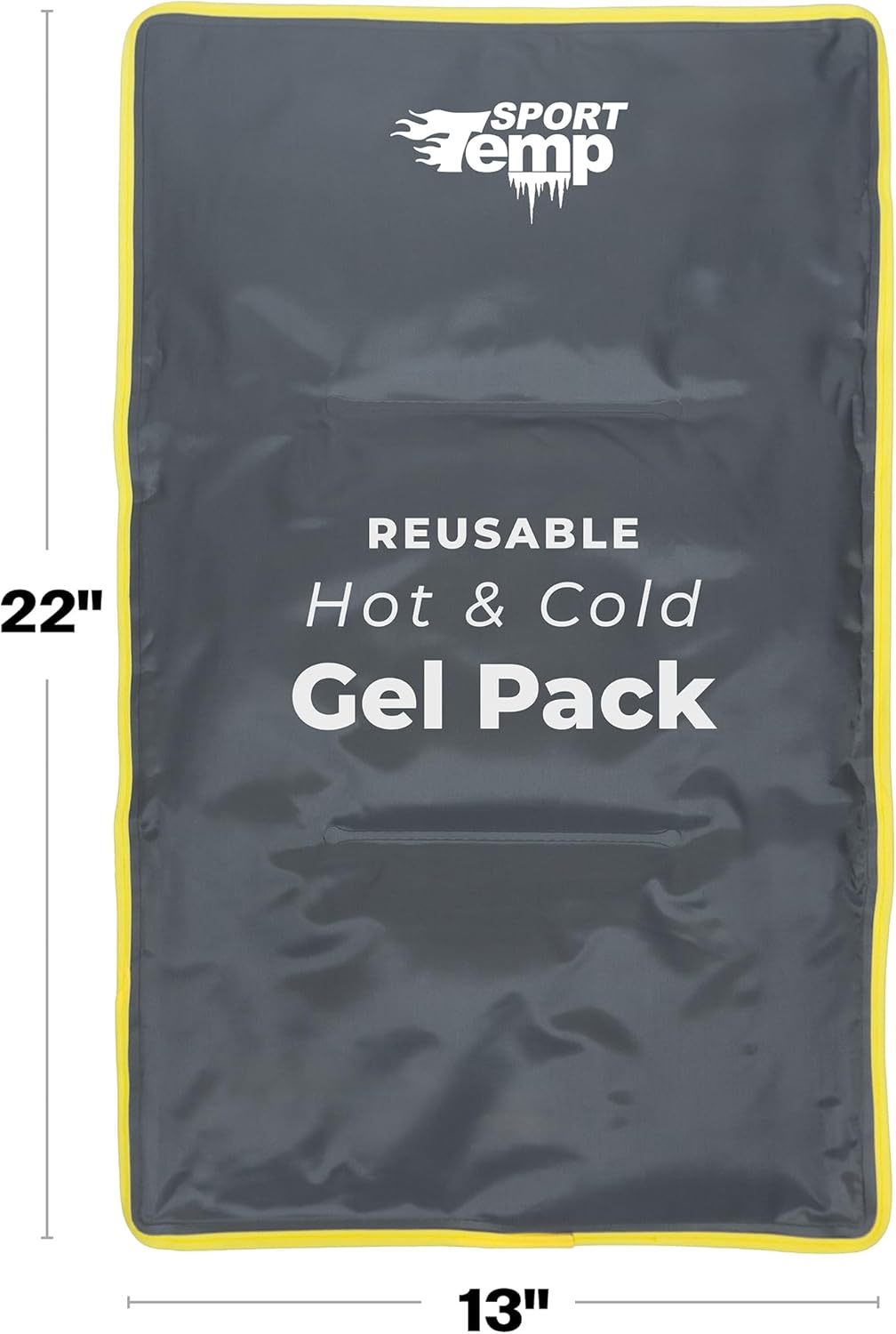Hot & Cold Reusable Gel Packs (XL, 1 Pack) Flexible Soft Compress - Ice & Heat Therapy for Injuries, Back, Shoulder, Hip, Knee, Joint Pain, Swelling, Bruises, Post Surgery - Sport Temp