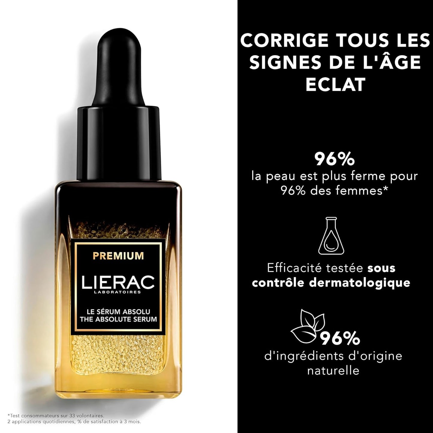 Lierac The Absolute Niacinamide Serum for Face, Fine Lines, Hydrating Face Serum for Woman, Corrects All the Signs of Aging, Firms & Reduces Wrinkles - 30 ml