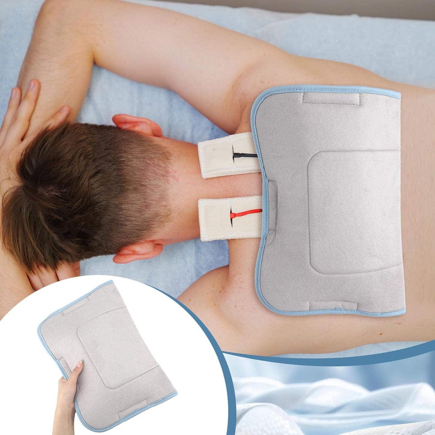 2 Pcs Heating Pad Cover Foam Filled Terry Cover Hydroculators Moist Hot Heat Pack for Cramps Muscle Soreness Dysmenorrhea Aches Relaxation Without Pockets(Standard)