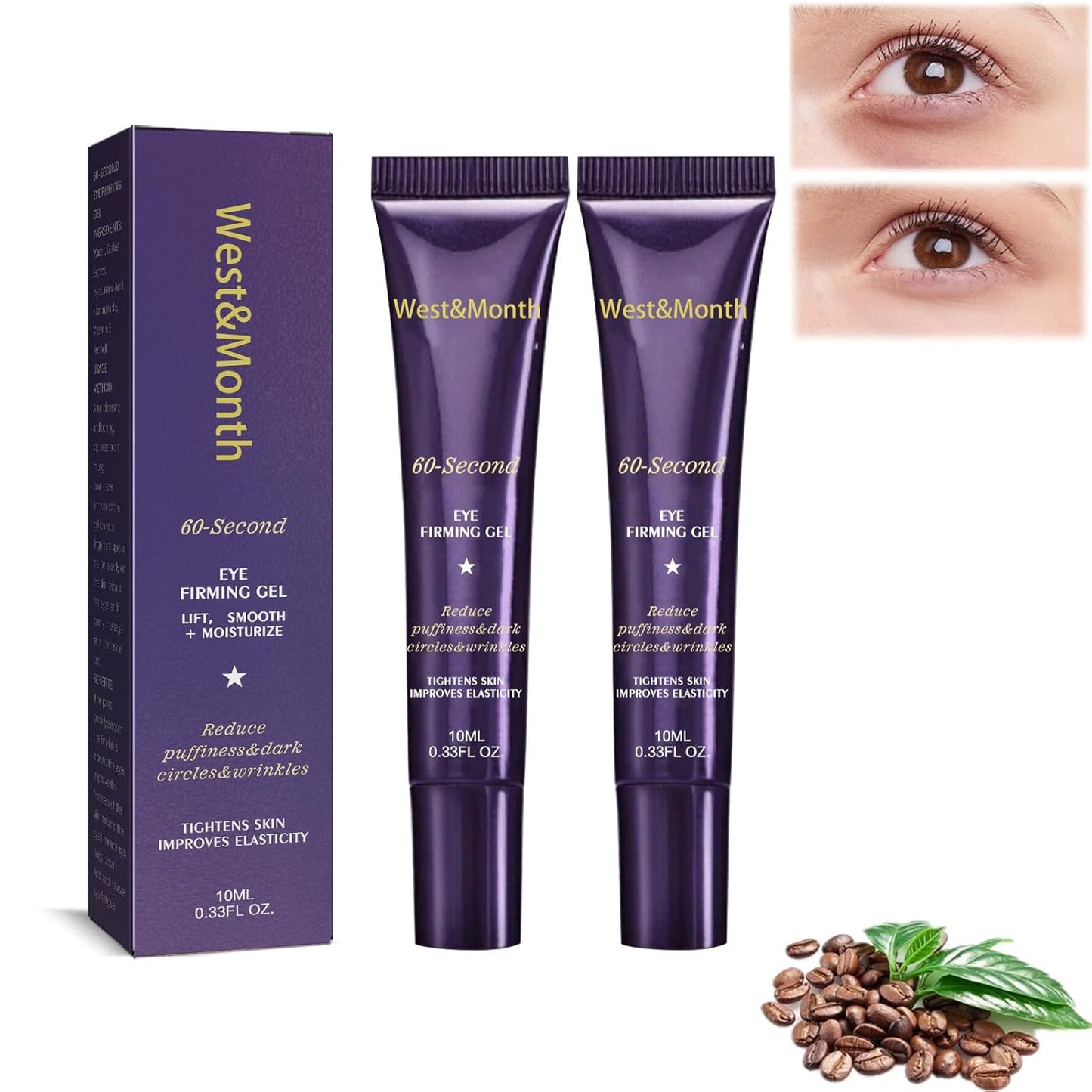 60-Second Eye Effects Age-Defying Tinted Firming Gel, 60-Second Eye Firming Gel,For Dark Circles & Puffy Eyes (Pack of 2)