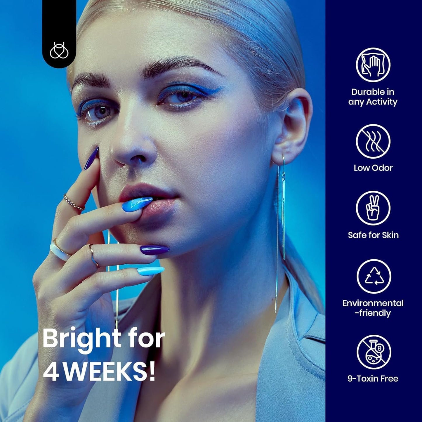 Beetles Navy Blue Gel Nail Polish, 15ml Midnight Ocean Dark Blue Soak Off Uv LED Nail Lamp Gel Nail Polish Manicure Salon and DIY at Home