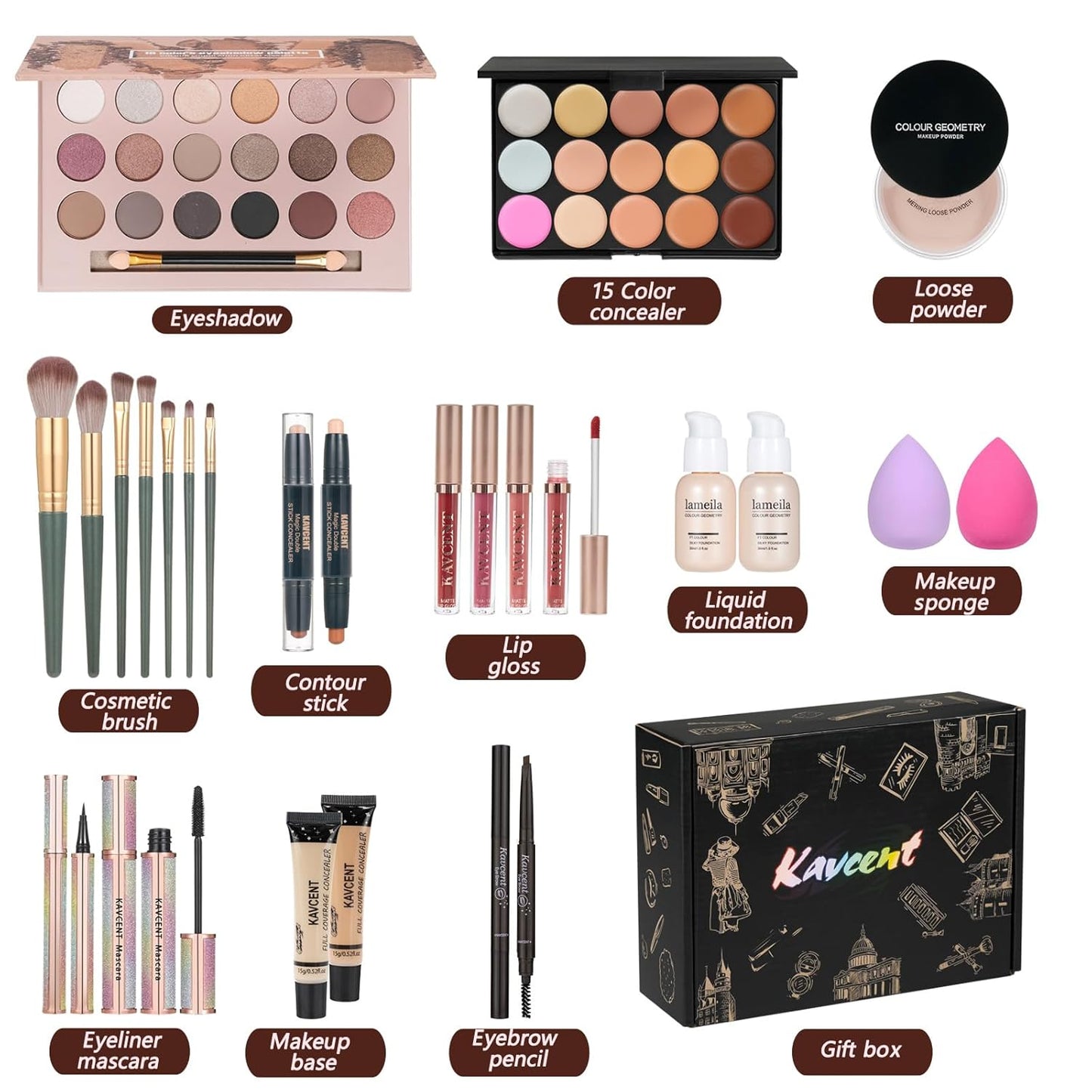 Makeup Sets for Teens Makeup Kit for Women Full Kit Makeup Gift Set for Women Teen Girls Teenagers Eyeshadow Palette Makeup Kits Christmas