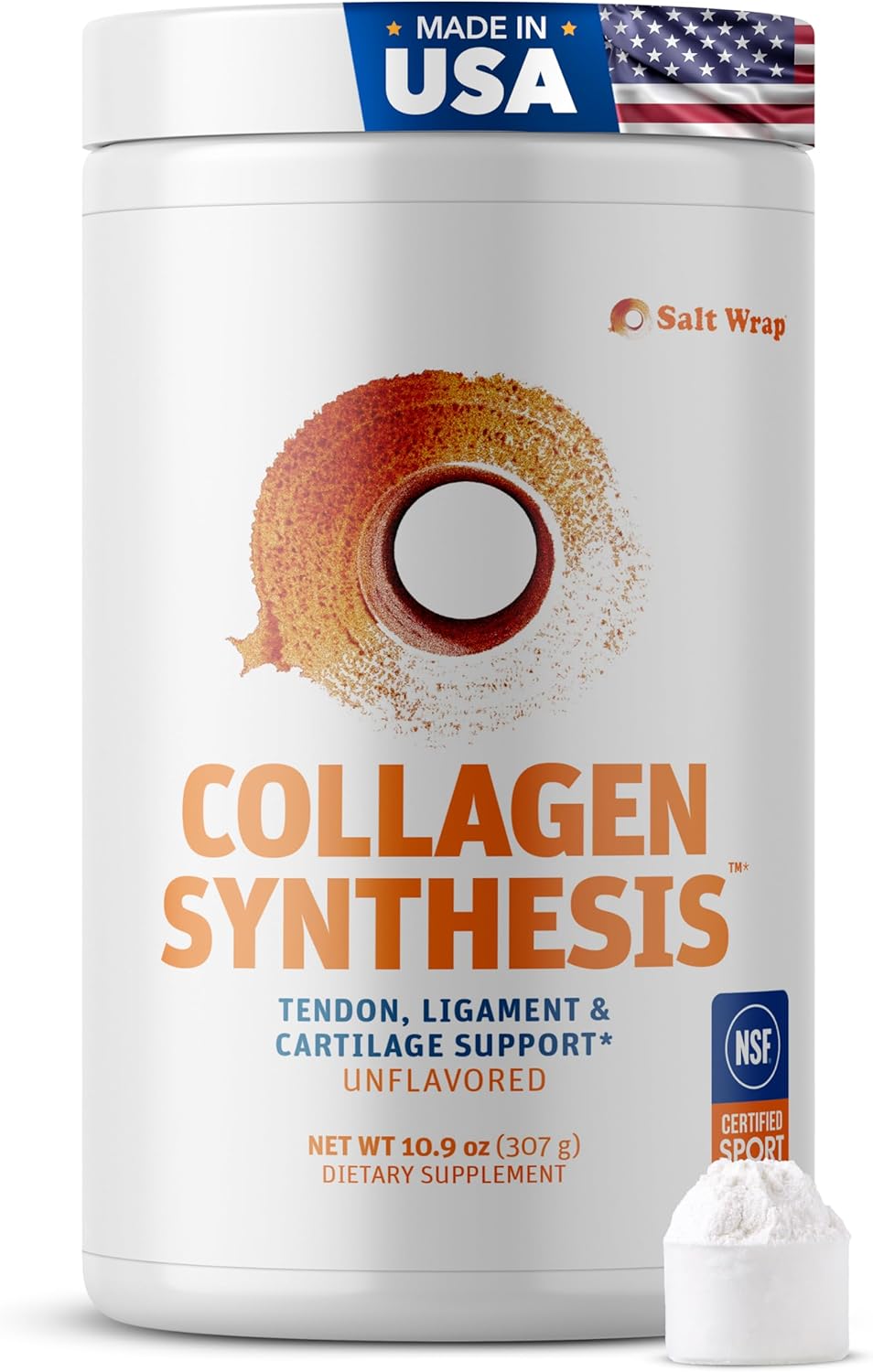 SaltWrap Collagen Synthesis - Collagen Peptides for Joints with Fortigel, Tendoforte, Best Collagen Powder for Tendons, Ligaments, and Cartilage Recovery and Repair, NSF Certified for Sport