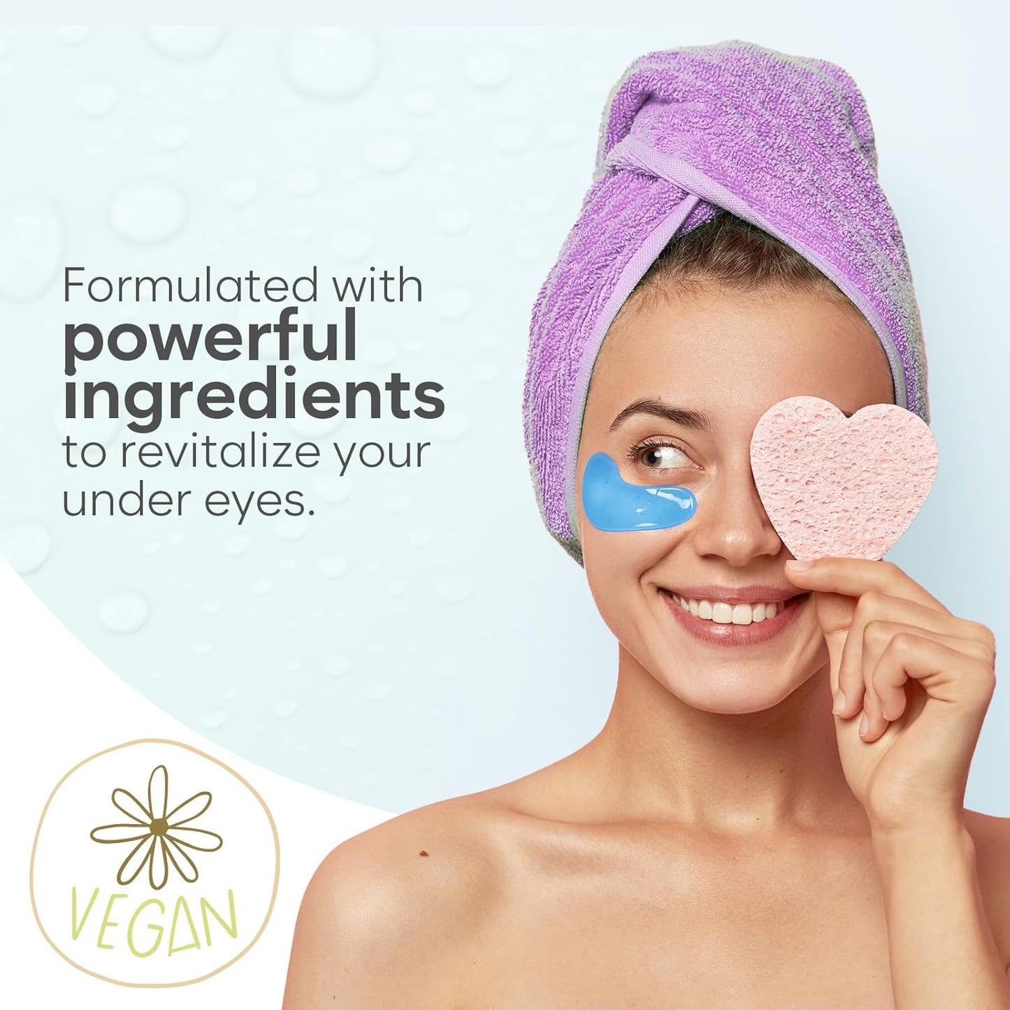 Hyaluronic Acid Eye Patches (30 Pairs) Eye Mask | Eye Masks with Niacinamide & Hyaluronic Acid | Under Eye Patches for Dark Circles | Under Eye Patches for Puffy Eyes | Eye Care