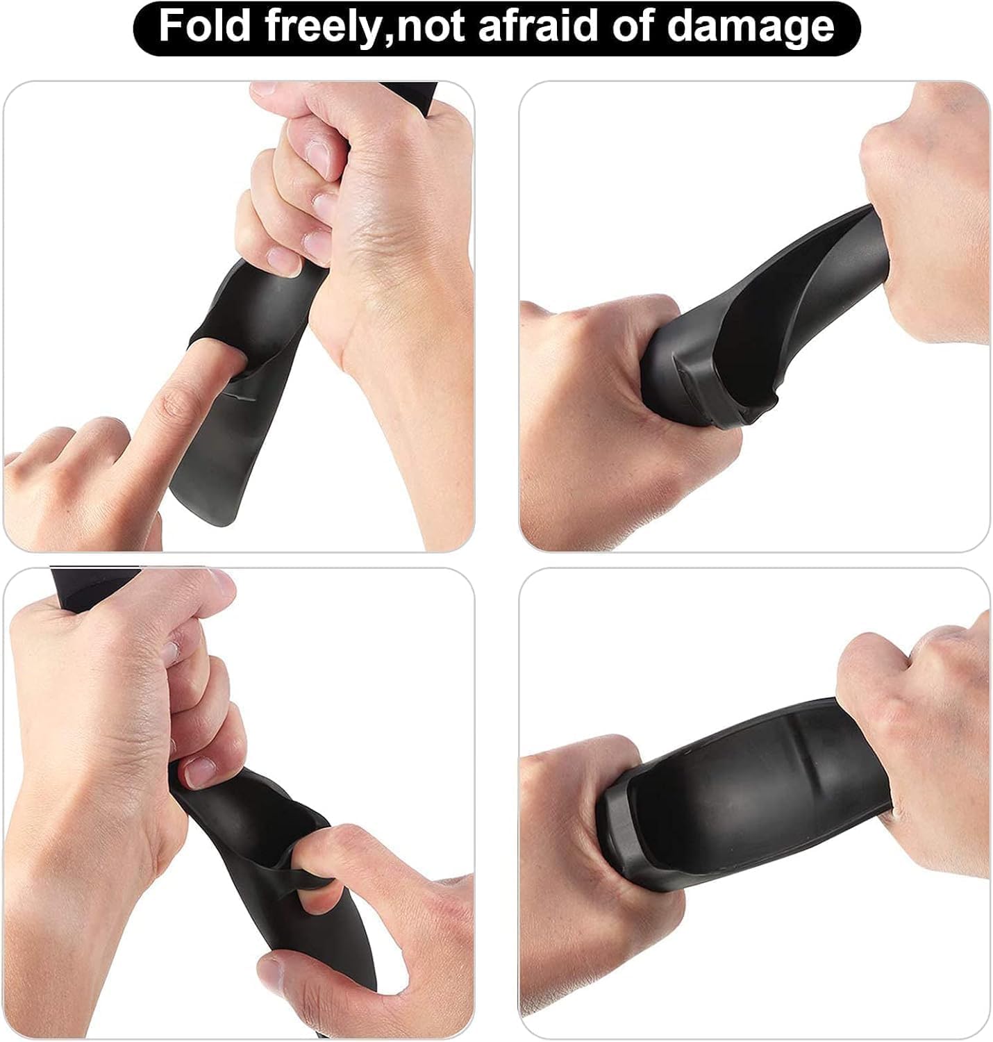 LinMei Silicone Razor Travel Case, Blue+Black, Compatible with Gillette, Parker, Merkur Razor (Gray 2pcs) (Black 2pcs)