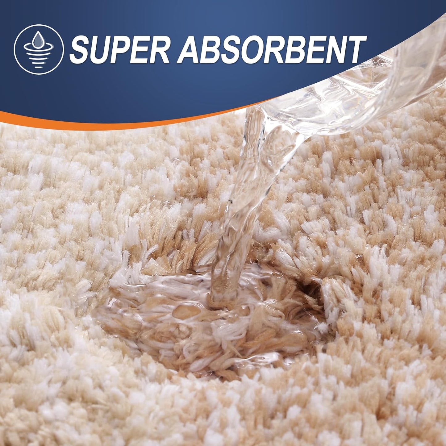 OLANLY Bathroom Rugs Mat 30x20, Extra Soft Absorbent Microfiber Bath Rugs, Rubber Backing, Quick Dry, Machine Washable Bath Mats for Bathroom Floor, Tub and Shower, Home Decor Accessories, Beige