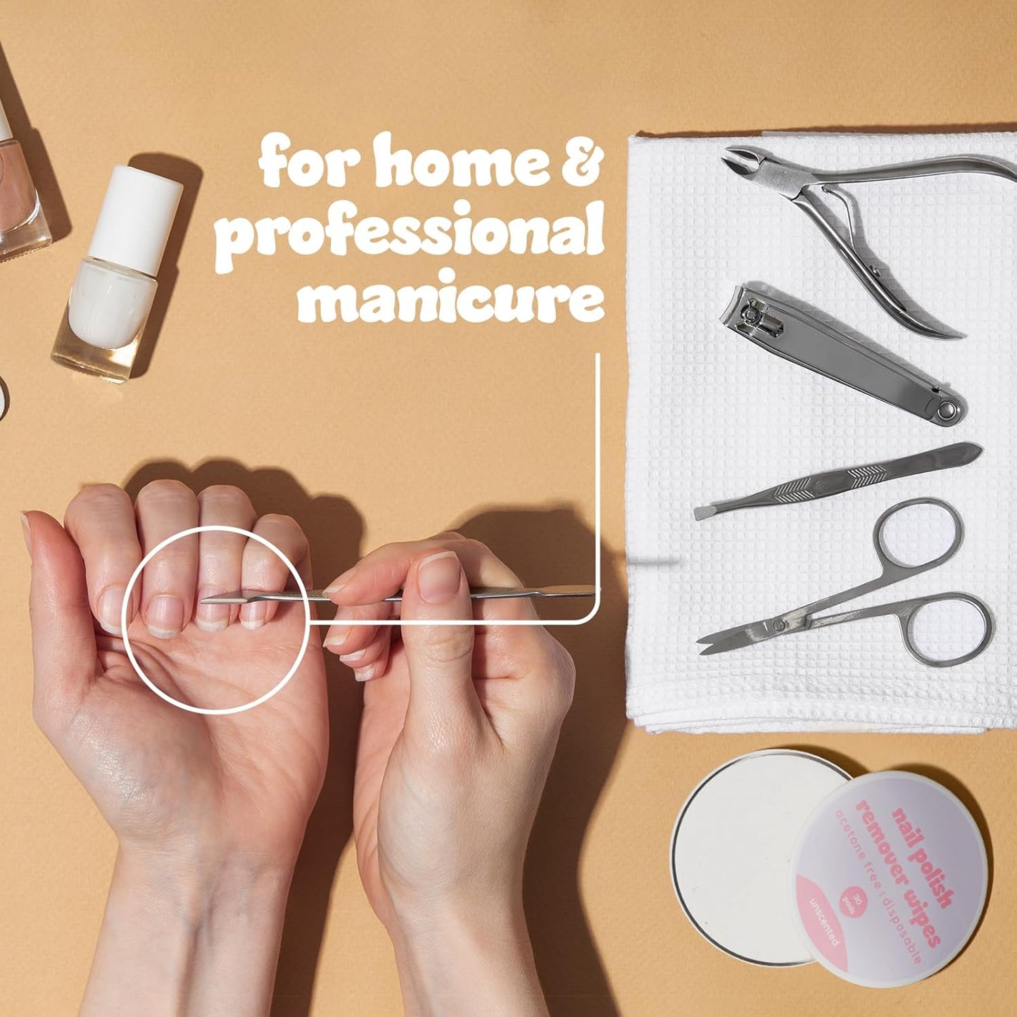 Biopure Nail Polish Remover Wipes Acetone-Free & Non-Toxic – Quick & Easy Nail Polish Removal, Travel-Friendly Disposable Pads w/Sealable Jar (720 Count, Unscented) Bulk Pack