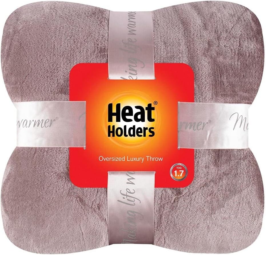Heat Holders Fleece Throw Blanket for Couch - 300GSM Plush Super Soft Throw Blanket for Bed, Sofa, car & travel - Extra Large Cozy Blankets , Warm Thick Fuzzy, All Season - 50" X 70" - Winter Fawn