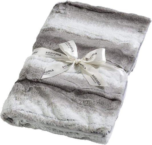 Sonoma Lavender Aromatherapy Spa Blanket Filled with Lavender Flowers and Flaxseed, Hot/Cold Microwaveable Blanket for Soothing Muscles with Removable Washable Cover (44" x 18", Angora Platinum)