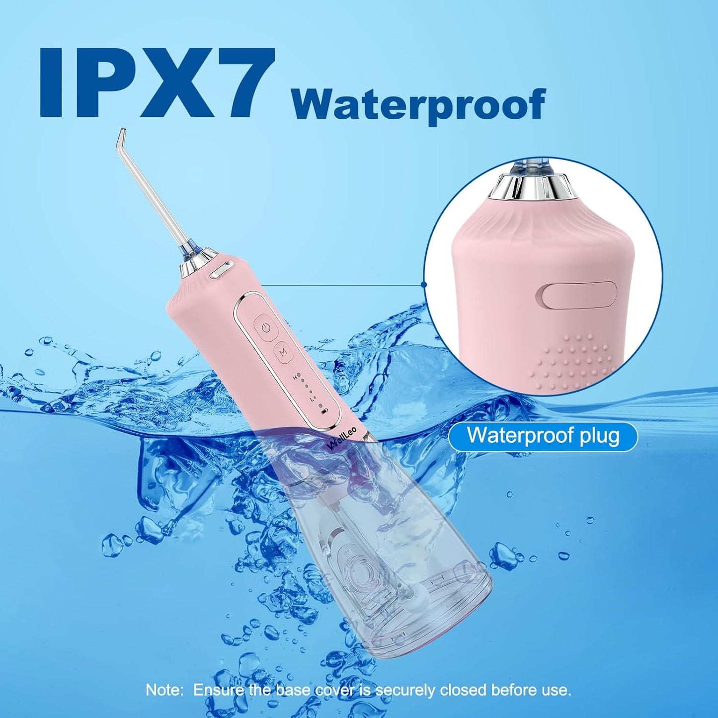 Water Flosser for Teeth, 300ML Cordless Oral Irrigator Rechargeable Dental Flosser Picks with 5 Modes 5 Jet Tips,IPX7 Waterproof Teeth Cleaner for Braces Gum Care, Home Travel Use