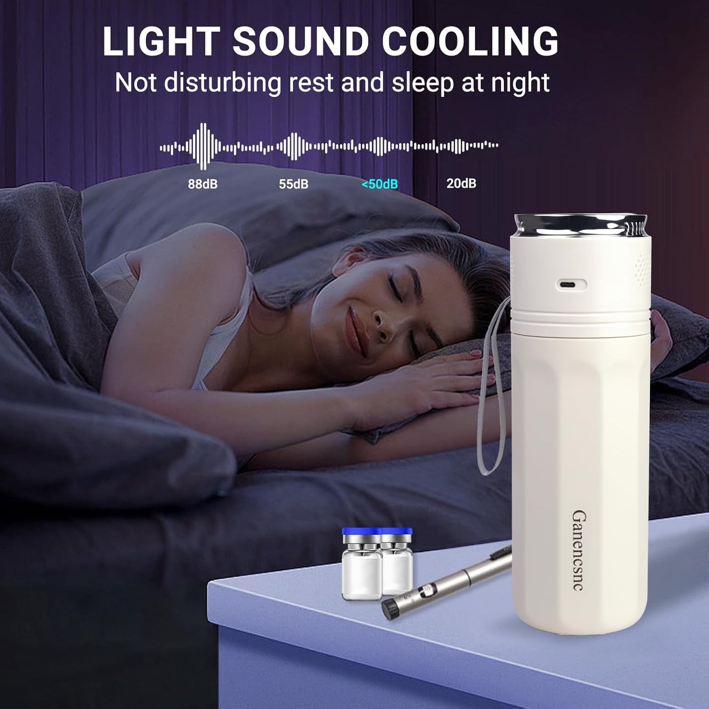 Electric Insulin Cooler Travel Case TSA Approved，USB Type-C Smart Cooling, 10000mAh Power Bank ，Large Capacity Medication Cooler for Travel ，Medical Cooler for Insulin (White, Included Power Bank)